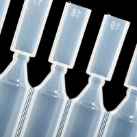 Conteneur jetable transparent bouteille cosmétique de 1.5ml gouttes pour les yeux produits de beauté personnalisés bouteille de solution saline pour les yeux bouteille en plastique souple