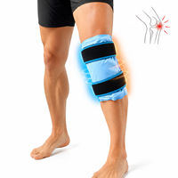 Attelle de Genou Réglable et Réutilisable avec Compresse de Gel Chaud/Froid, pour la Récupération Sportive et le Confort Quotidien