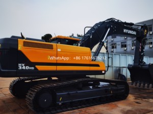 Excavadora de cadenas Hyundai HX340HD de 34 toneladas de alta calidad, fabricada en Corea del Sur, con motor Cummings, a precio económico. - Product Image 3