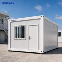 Maison conteneur modulaire portable contemporaine en acier à panneaux sandwich de 20 pieds à assemblage rapide pour bureau, bâtiment scolaire, chantier de construction