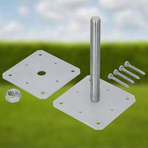 <span class=keywords><strong>Pied</strong></span> de sol galvanisé réglable en acier galvanisé à chaud pour socle en béton - Product Image 2