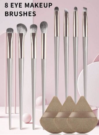 8pcs with Heart-shaped powder puff