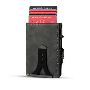 Casekey Mechanism <b>Wallet</b> <b>Wallet</b> Mechanism Cards Pop Out Side Push Button Card <b>Holder</b> Carteiras Masculinas - Product Image 1