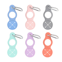 Porte-bouteille d'eau en silicone avec boucle de fixation, mousqueton, clip ceinture et anneau en D, idéal pour les voyages