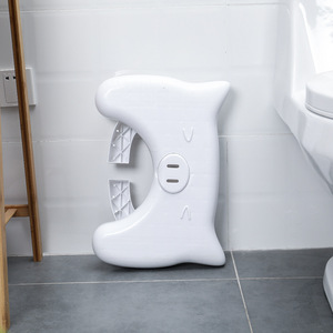 Toilet Footrest <b>Plastic</b> Non Slip Squat <b>Stool</b> For Adults And Kids White With Pig Face Design - Product Image 3