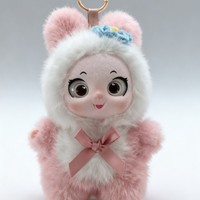JIAMANTE 2026 Porte-clés hibou en fausse fourrure de renard, pendentif pour sac d'étudiant, 7 couleurs, style urbain hivernal, festival, toutes saisons