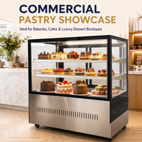 Vitrine réfrigérée intégrée pour gâteaux, pour supermarchés et boulangeries, dimensions personnalisées 35,6-46,4 ° F