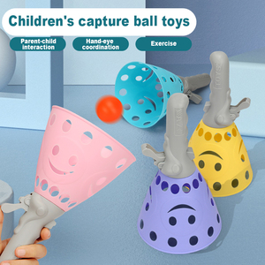 Parent-Child Outdoor Kids Fun Ejection to Catch a Ball <b>Throwing</b> Toy Pinball Training Equipment Pair Catch Ball Game - Product Image 3