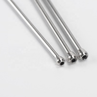 Aiguilles d'alimentation pour oiseaux en acier inoxydable et laiton réutilisables 8G/10G/12G/14G/16G/18G, courbées et droites, pour oiseaux domestiques et perroquets