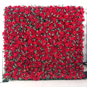 5D Design Silk Purple Red White Rose For Wedding Stage Backdrop Decorations 3d Flower Wall