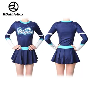 Custom Sublimation Fashion Adult High School Two Piece Design Your Own Cheerleading Uniforms Youth Set