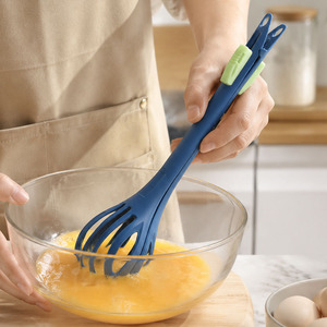 Batteur à œufs et pince alimentaire 2-en-1 avec 5 mâchoires dentelées, 4 couleurs, gadgets de cuisine multifonctionnels pour la vente en gros aux restaurants et à domicile - Product Image 4