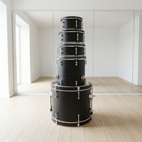Batterie électronique professionnelle HXM XD-2000-KM couleur bois noir, 9 pièces, sensation acoustique, vente directe usine