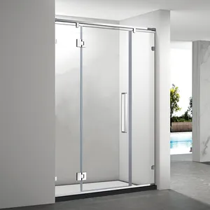 פינת חדר אמבטיה דוכן מקלחת חצי ללא מסגרת חדר קבינה דה דוצ'ה ציר מקלחת דלת זכוכית מחוסמת