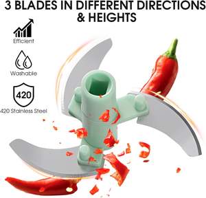 Hachoir manuel portable 500 ml pour légumes, ail et oignon, avec cordon de traction – Vente en gros - Product Image 4