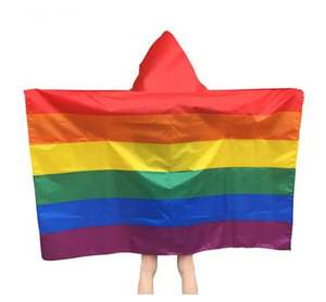 Artículos Promocionales Personalizados de Alta Calidad para el Día del Orgullo, Capas de Orgullo, Chales para Animar en Partidos de Fútbol, Banderas Corporales Arcoíris. - Product Image 1