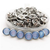 Kancing Baju Berlapis Nikel Bebas Nikel Model Flatback Prong Rhinestone Snap, Dapat Dicuci, Warna-warni, Untuk Pakaian & Mantel, Model SBD-001 Merek RICH