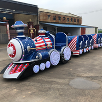 Train électrique sans rails pour enfants et adultes, pour une utilisation intérieure en centre commercial et extérieure comme train de divertissement touristique