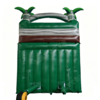 Toboggan aquatique gonflable tropical commercial LILYTOYS avec piscine, toboggan aquatique en PVC de 0,55 mm pour la location
