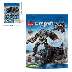 LELE BROTHER <span class=keywords><strong>City</strong></span> Swat Police Bloques de Construcción, Juguete de Ensamblaje, Robot Deformable, Juguete DIY, Empaquetado en Bolsa - Product Image 6