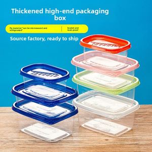 Rectangular 709ml Disposable <b>Microwave</b> Safe Food Container Transparent Plastic Packaging Box for Layered Cake and Fruit Salad - Product Image 2
