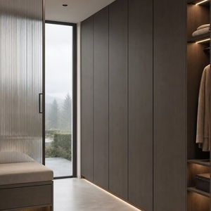 BALOM Matte Grey Modern Bedroom Built-in Closet Wood Soft Close Modular Custom OEM Factory Direct - Product Image 2