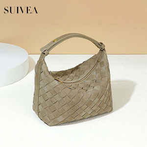 Bolso de mano para mujer, venta al por mayor, bolso de moda para mujer, tejido portátil hecho a mano, bolso tejido de Material esmerilado, práctico fiambrera, bolso de punto - Product Image 3