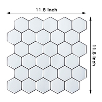 Carreaux muraux autocollants imitation céramique pour salle de bain et cuisine, légers, à coller et à décoller, crédence