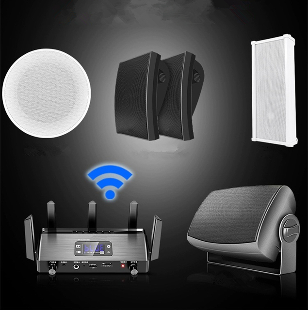Wireless Bluetooth Wall Mounted Audio Broadcast Ceiling Speaker Heavy Bass Stereo Speakers