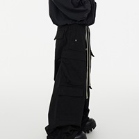 Nouvelle Arrivée 2026 Diablo Pioneer Design de niche Pantalon évasé taille haute à cordon de serrage coupe ample style utilitaire tendance en Polyester Coton