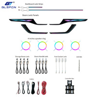 Für Ford Focus 2019-2022 Glefon Großhandel 64 Farben App-Steuerung 12V Auto-Innenraum Ambientebeleuchtungs-Set Plug-and-Play Atmosphärenlampe