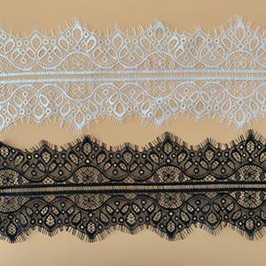 Ventes 14CM cils dentelle Nylon maille garnitures blanc noir bricolage à la main fille jupe Lingerie robe de mariée - Product Image 3