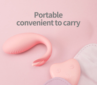 Ventes chaudes, vibrateur sans fil en forme d'œuf en silicone rose et bleu, étanche, avec télécommande et recharge par trou d'épingle
