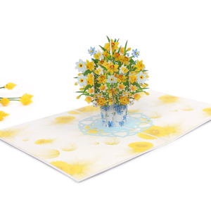 Cartes de vœux personnalisées en papier artisanal fleurs 3D pour décorations de mariage, d'anniversaire, de festival, de vacances et d'événement - Product Image 1