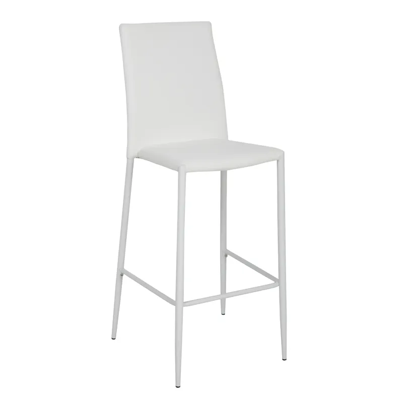 เก้าอี้นวมขายร้อน Haute De Cuisine Et Bar เก้าอี้สตูลสูง,เก้าอี้ในครัวสีขาวดำพร้อมขาเหล็ก