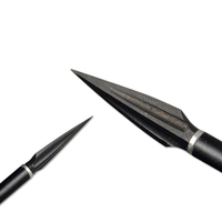 Pointes de flèches de chasse en acier au carbone noir pour tir à l'arc à l'arc à poulies, accessoires pour ensemble de flèches