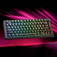 Clavier de jeu magnétique Aula F75 HE 75% 3 modes filaire, Bluetooth, sans fil 2.4G, 8000Hz RGB