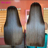 Perruques de cheveux humains vierges vietnamiens bruts à pointes pleines, sans colle, avec dentelle HD 13x4, super double drawn, perruques frontales 13x6 pour femmes noires