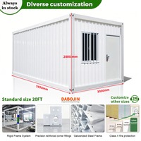 Maison de conteneur préfabriquée extensible de 40 pieds, bureau modulaire, bureaux pliables en acier avec toilettes, bâtiment de bureau moderne, villa
