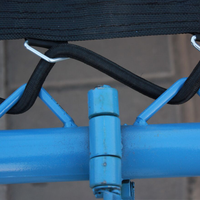 Vente directe usine : Trampoline pliable populaire pour une personne, léger, avec poignée de traction, en nylon anti-résistance, pour parcs de trampolines