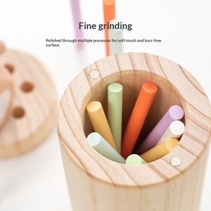 Ensemble de bâtons d'équilibre Montessori <span class=keywords><strong>en</strong></span> <span class=keywords><strong>bois</strong></span> pour enfants <span class=keywords><strong>en</strong></span> bas âge (0-3 ans) - Jouet éducatif sensoriel certifié CE/CPC - Product Image 4