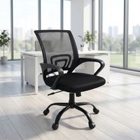 Chaise de bureau ergonomique pivotante à 360° en tissu respirant avec coussin confortable et structure robuste, idéale pour les salles d'attente.