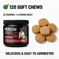 Friandises à Mâcher Personnalisées pour le Développement Musculaire des Chiens – Soutien pour Tous les Chiens, Améliore le Développement Musculaire, Optimise la Composition Corporelle, Constructeur Musculaire