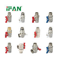 Robinet à boisseau sphérique IFAN en laiton, raccord mâle-femelle NPT, filetage 1/2" 3/4" 1", PN40, pour alimentation en eau