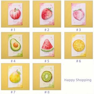 Creative INS Cartoon Fruit Sticky Notes Reusable Cute Adhesive Student Message <b>Memo</b> <b>Pads</b> Back-to-School Essentials - Product Image 5