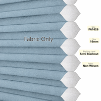 Tissu pour stores alvéolaires non tissé Spunlace semi-occultant imperméable bleu clair 16 mm sur mesure