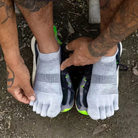 Chaussettes de course légères à cinq doigts Coolmax haute performance