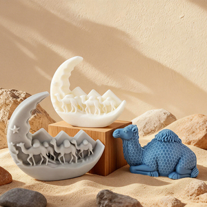 แม่พิมพ์เทียนซิลิโคนเกรดอาหาร ใช้ซ้ำได้ รูปทรงอูฐทะเลทราย รุ่นใหม่ ปี 2026 ปลอดภัยสำหรับเครื่องล้างจาน - Product Image 4