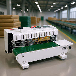 Machine de scellage à bande horizontale électrique continue 12m, scellage thermique minimum pour sacs en film, affichage numérique, modèle D0100HADIIU - Product Image 2