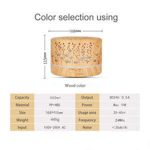 Wood Grain Aroma Diffuser 5V USB Underwater Fish Design Humidifier Home Essential Oil Diffuser With <b>Light</b> And <b>Timer</b> - Product Image 4